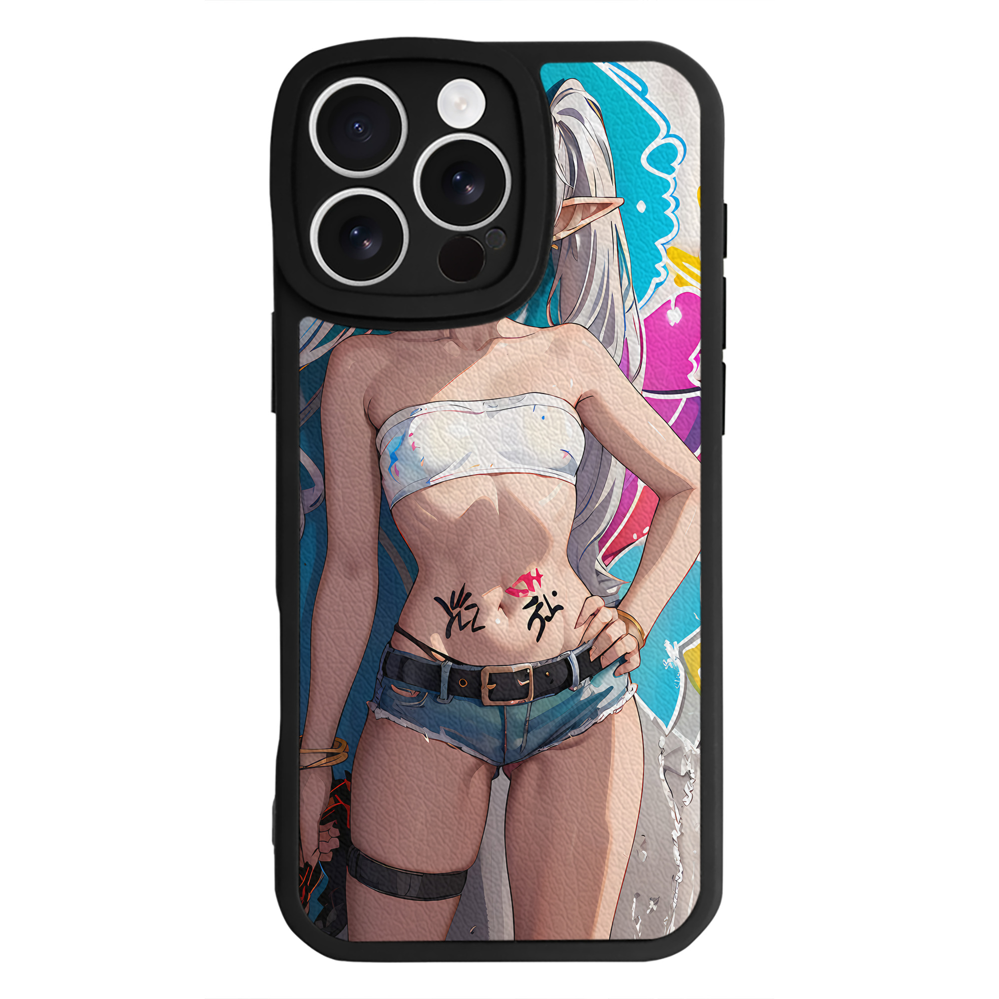 （画像用） 葬送のフリーレン Frieren 【iPhone 16シリーズ対応】シリコンスマホケース（レザー調） 材質：シリコン